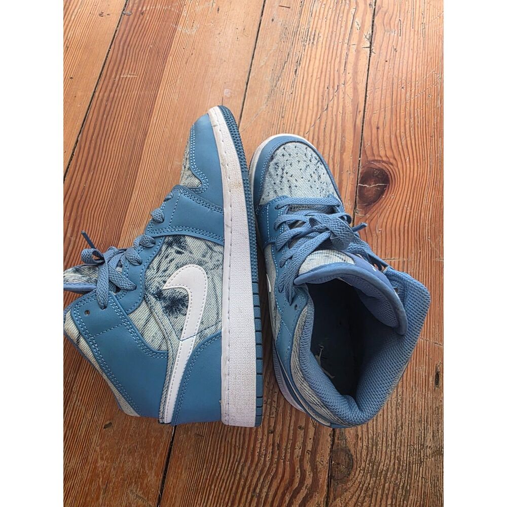 Nike Air Jordan 1 Mid SE French Blue Denim Youth 4.5Y DM9511-400 Like New